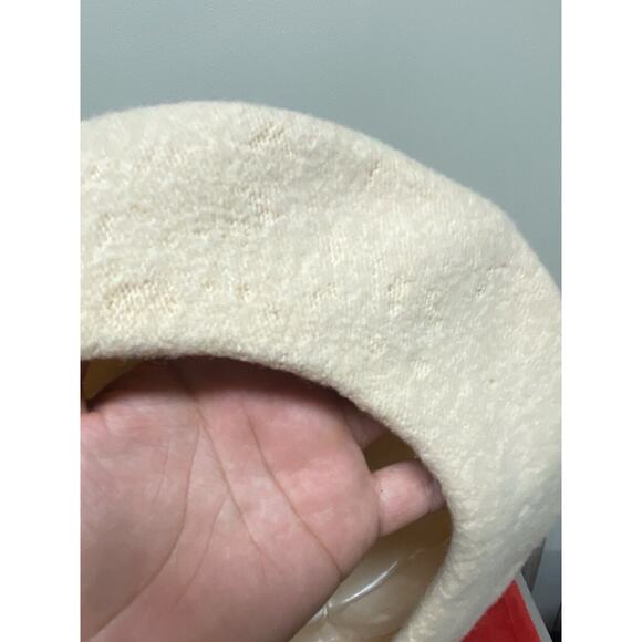 Womens Vintage The Broadway 100% Wool Ivory White Beret Paris Cute Fashion Hat - Picture 4 of 11